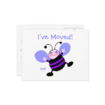 Cute Cartoon Woman's Change of Address Postcard