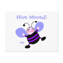 Cute Cartoon Woman's Change of Address Postcard