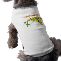 Cute Cartoon Yellow Snake in a Tree Reptile Doggie Tee