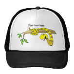 Cute Cartoon Yellow Snake in a Tree Reptile Hat