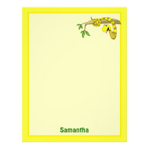 Cute Cartoon Yellow Snake in a Tree Reptile Letterhead