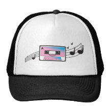Cute cassette tape mesh hat