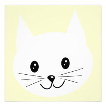 Cute Cat Face. Invitations