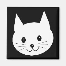 Cute Cat Face. Refrigerator Magnets