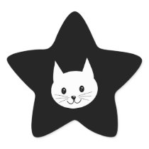Cute Cat Face. Sticker