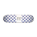 Cute cat pattern. Dark Blue. Skateboard Deck