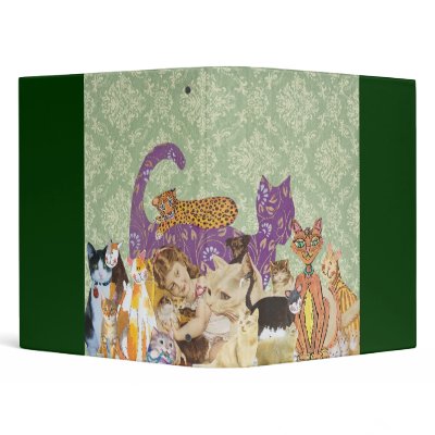 Cute Cats Collage 3 by Kewzoo Vinyl Binder by kewzoo