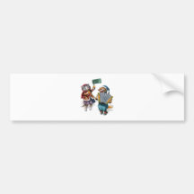 Cute Cats Play the Accordion in the Snow Bumper Sticker