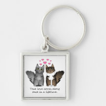 Cute Cats - True Love Key Chains