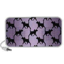 Cute Cats with Moons and Stars Pattern Mini Speaker