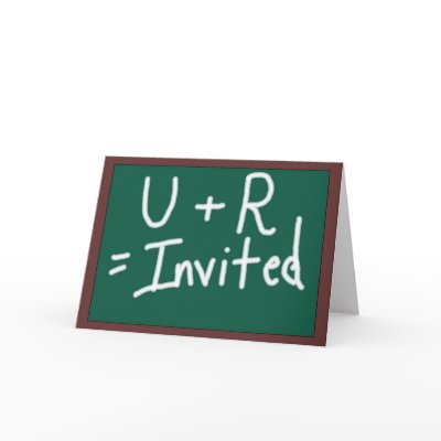 Cute chalkboard Back to School Invitation Card by fairygirlbooks