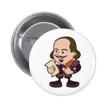Cute character of William Shakespeare Pin