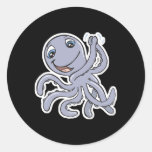 cute cheering octopus sticker