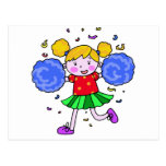 cute cheerleader girl postcards