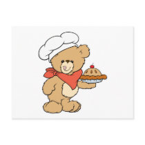 Cute Chef Baker Bear Postcard