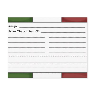 Cute Chef Blank Recipe Cards by LifeOverHere