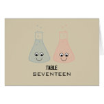 Cute Chemistry Table Number Card