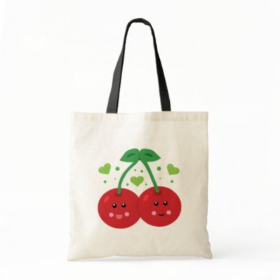 Cute Cherries Canvas Bags by toxiferous