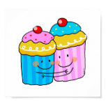 cute cherry cupcakes best friends posters