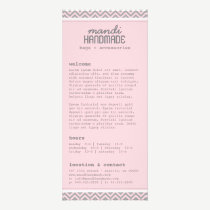 Cute Chevron Stripes Rack Card rack cards