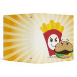 cute chibi fries and hamburger notebook binders