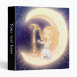 Cute Chibi girl playing the harp on the moon binders