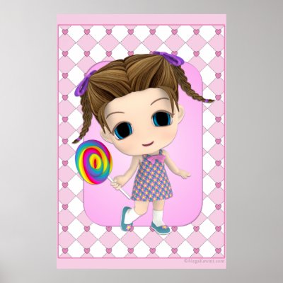 Cute Chibi Girl Poster by megakawaii