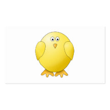 Cute Chick. Little Yellow Bird. Business Card