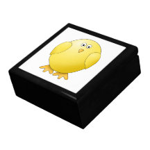Cute Chick. Little Yellow Bird. Trinket Boxes