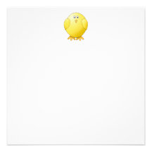 Cute Chick. Little Yellow Bird. Invitations