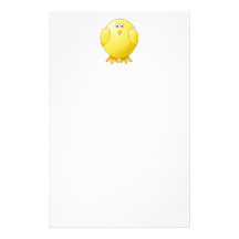 Cute Chick. Little Yellow Bird. Customized Stationery