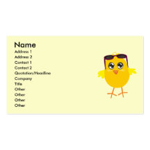 Cute Chick Sunglasses Business Card