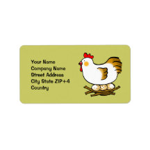cute chicken and eggs custom address labels