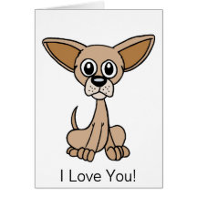 Cute Chihuahua Cartoon 1 Greeting Card