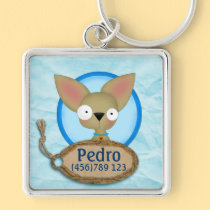 Cute Chihuahua Dog ID Tag keychains