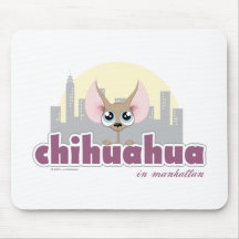 Cute Chihuahua in Manhattan Dog Mousepad