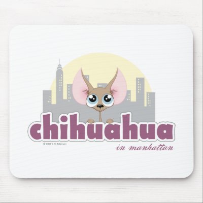 Cute Chihuahua in Manhattan Dog usepad by LisaMarieDesign