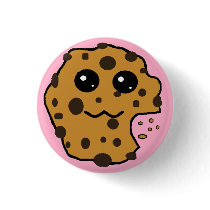 Cute chocolate chip cookie pink