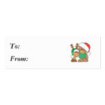 Cute Christmas Bear and Reindeer Business Card