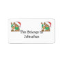 Cute Christmas Bear and Reindeer Personalized Address Labels
