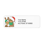 Cute Christmas Bear and Reindeer Return Address Labels