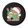 Cute Christmas Bear and Reindeer Fridge Magnet