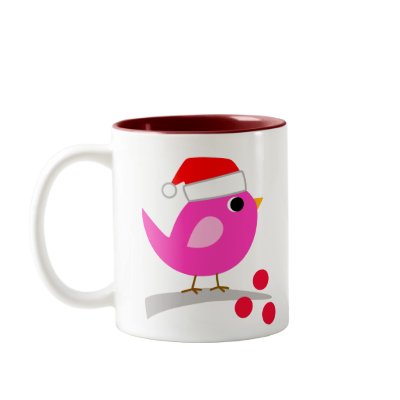 Cute Christmas Bird Coffee Mug by DoloresDesigns