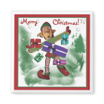 Cute Christmas cartoon elf funny