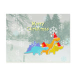 Cute Christmas Dinosaurs Postcard