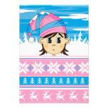 Cute Christmas Elf RSVP Card Personalized Announcements