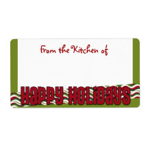 Cute Christmas Kitchen Labels