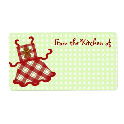 Cute Christmas Kitchen Labels