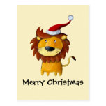 Cute Christmas Lion Post Cards