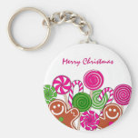 Cute Christmas Lollipops Gingerbreads Keychain